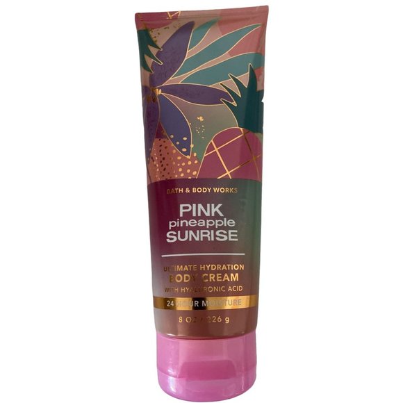 Pink Pineapple Sunrise Bath & Body Works Cream 8 oz. NEW Hydration discontinued - Picture 1 of 2